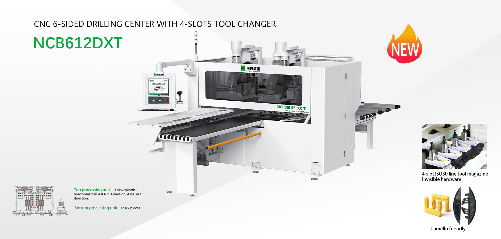 Wiertarka CNC - NANXING NCB612DXT